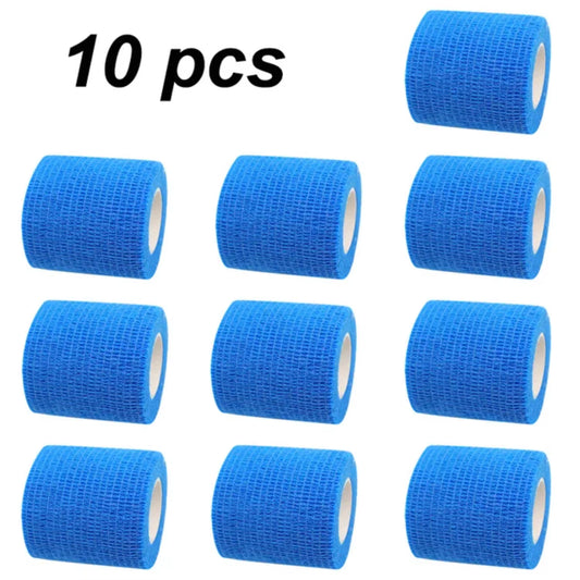 10 Pcs Colorful Sports Self Adhesive Elastic Bandage Wrap Tape Elastoplast Knee Pads Finger Ankle Palm Aid Kit Pet Tool Warm