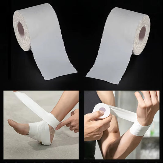 1Roll 2.5/3.8/5Cm 13.7 Meters Sport Athletic Tape Cotton Bandage Binding Strain Injury Finger Ankle Wrist Support Muscle Pain